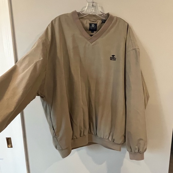 Pebble Beach Golf Jacket Large Tan  Pullover Windbreaker Men - Picture 3 of 7